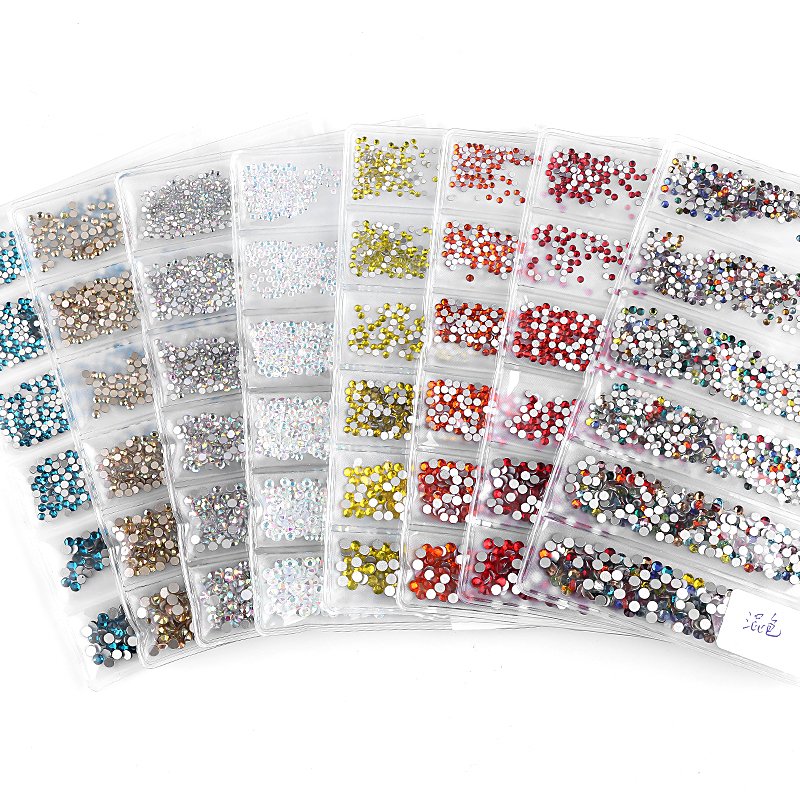 Glass Flatback Crystal Nail Rhinestones Muliti-size Charm Nail Art Decorations Crystal nail rhinestone