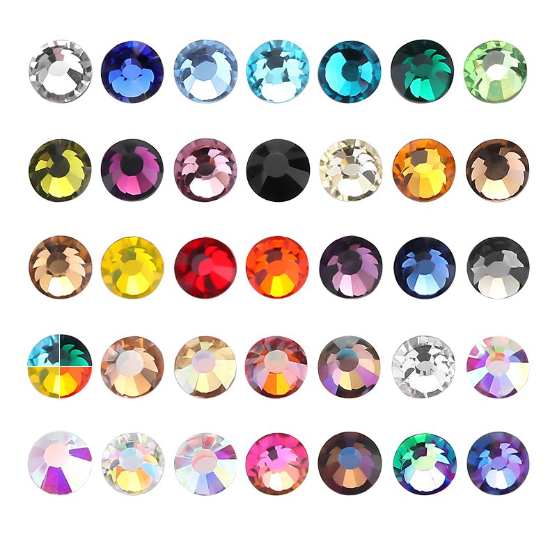 Glass Flatback Crystal Nail Rhinestones Muliti-size Charm Nail Art Decorations Crystal nail rhinestone