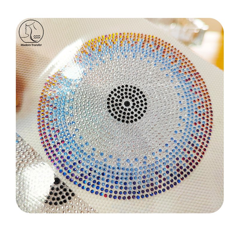 YunShang Factory Direct Sale Bling custom EYE design iron on rhinestone transfer