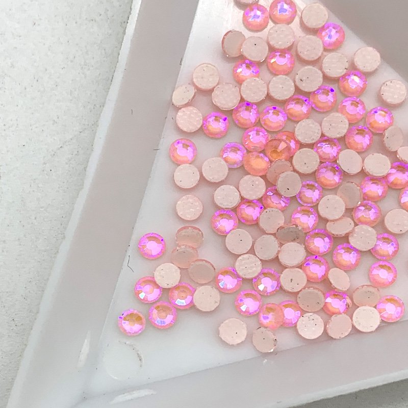 Factory direct sale 70000 pcs packing ss10 neon light rose AB neon pink AB hotfix rhinestone for t-shirt transfer motif