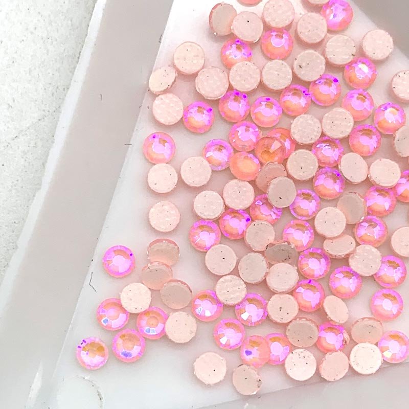 Factory direct sale 70000 pcs packing ss10 neon light rose AB neon pink AB hotfix rhinestone for t-shirt transfer motif