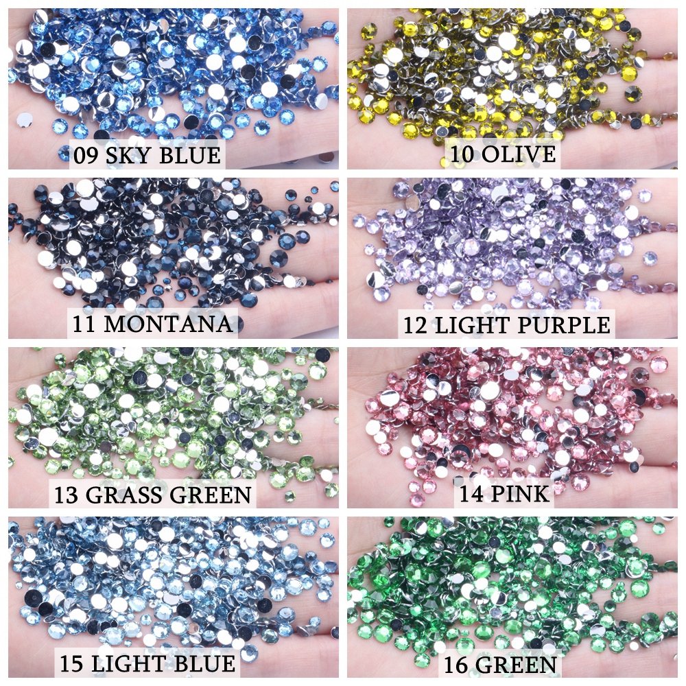 Hot Sale Normal Colors 3mm 100000pcs Flatback Many Colors Choose Round Glue On Diamonds Resin Rhinestones Nails Art Decorations