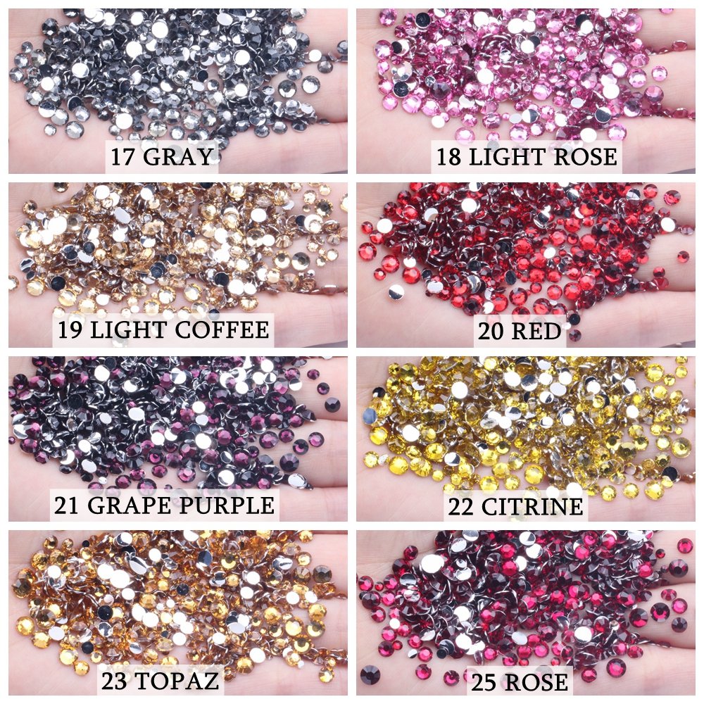 Hot Sale Normal Colors 3mm 100000pcs Flatback Many Colors Choose Round Glue On Diamonds Resin Rhinestones Nails Art Decorations