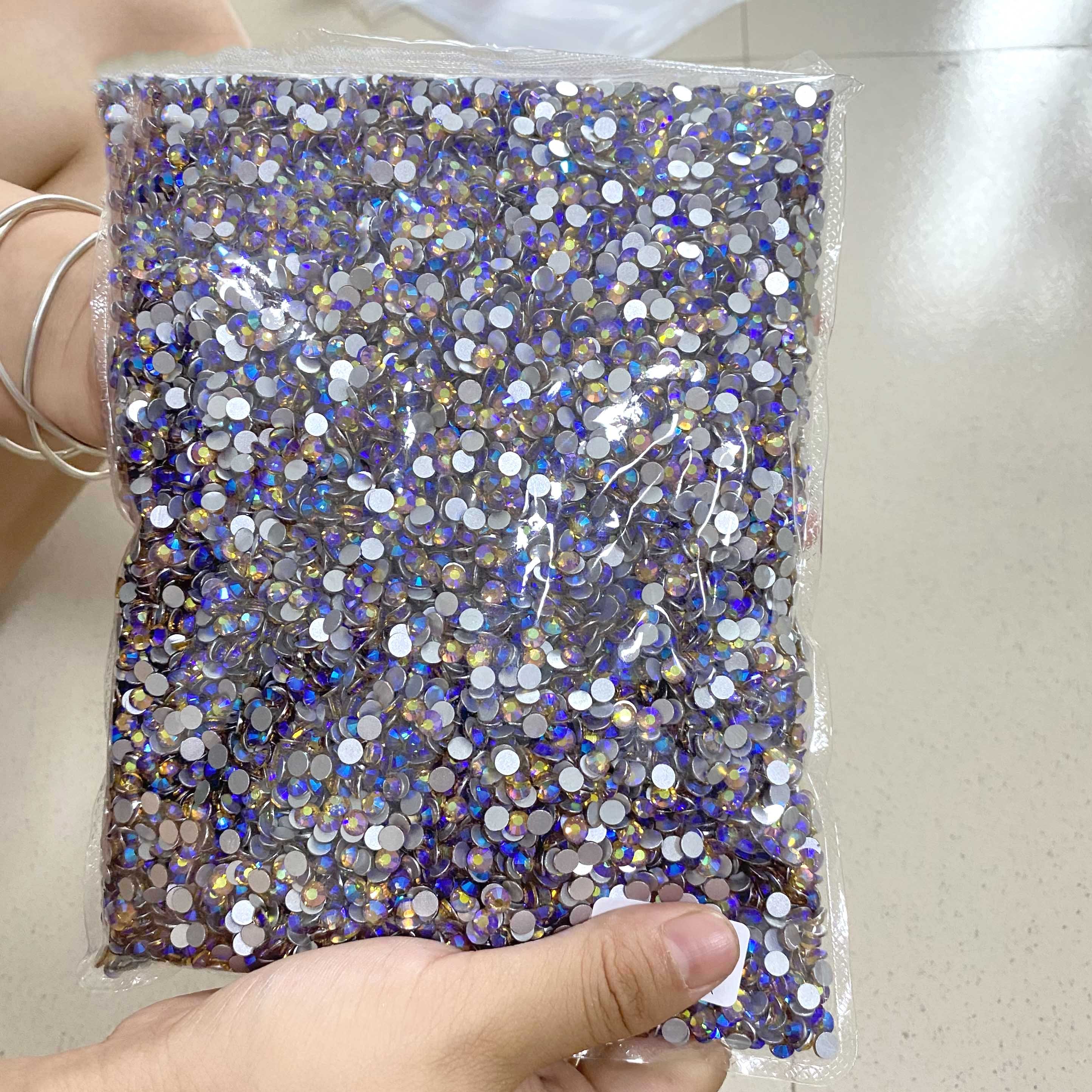 Whatstone Wholesale SS3-SS50 Crystal Flat Back Stone Non Hot Fix Glass Rhinestone For Decoration Jewelry Clothing Rhinestone