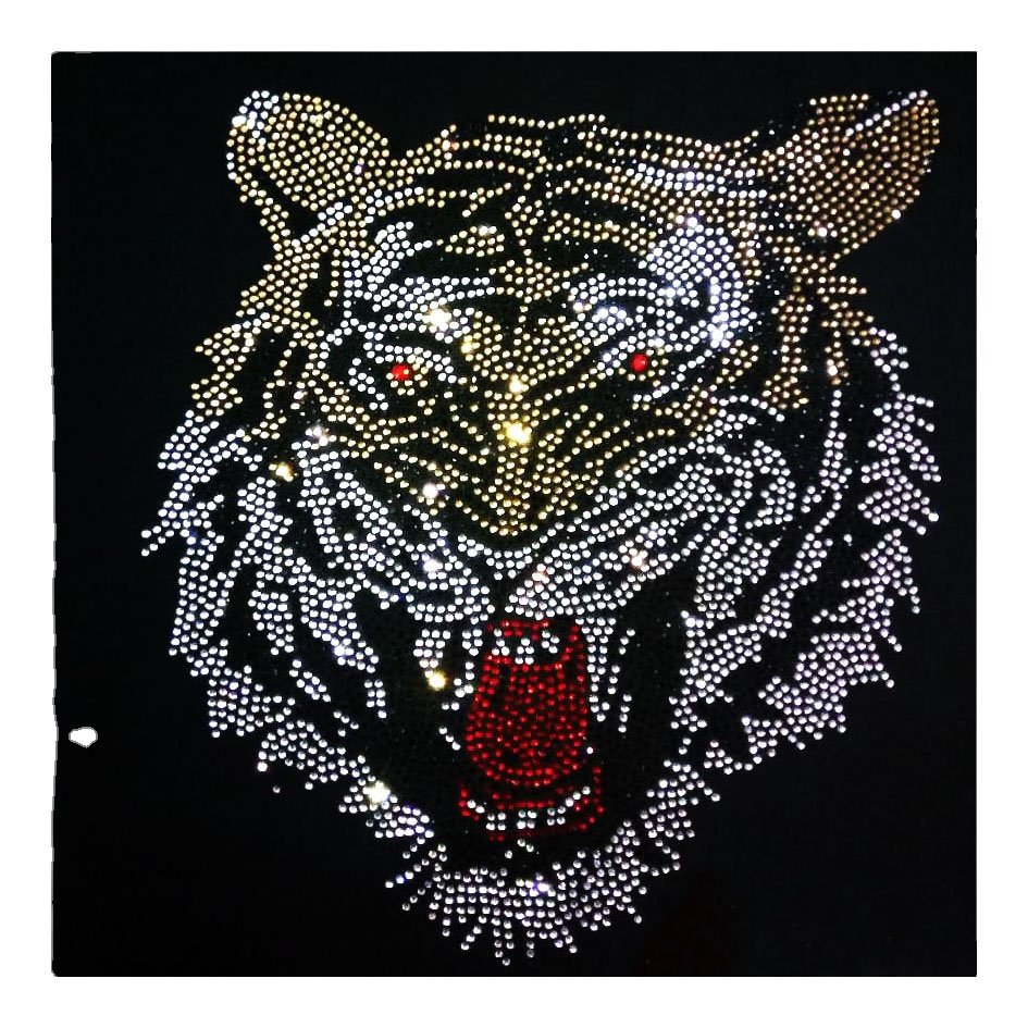 Free sample Clothing Rhinestone Crystal Rhinestone Applique Motif Patch designer motif