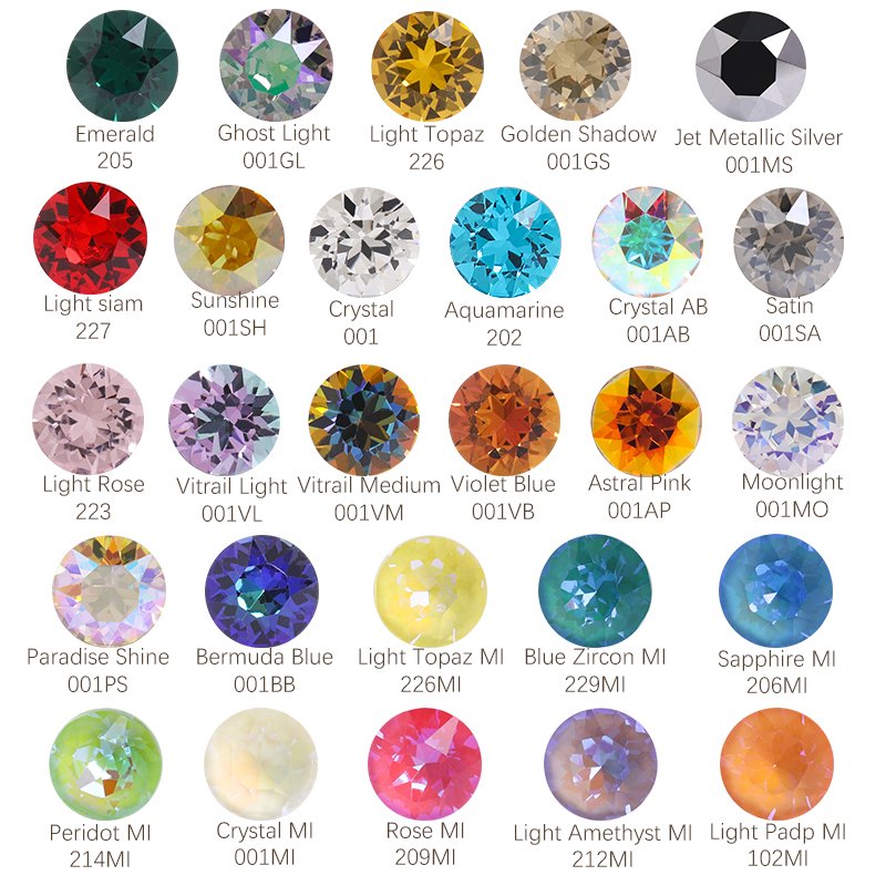 Xichuan High Quality K9 Xirius Shapes Pointback Rhinestones Glue On Loose Crystal Stones Nail Art Decoration