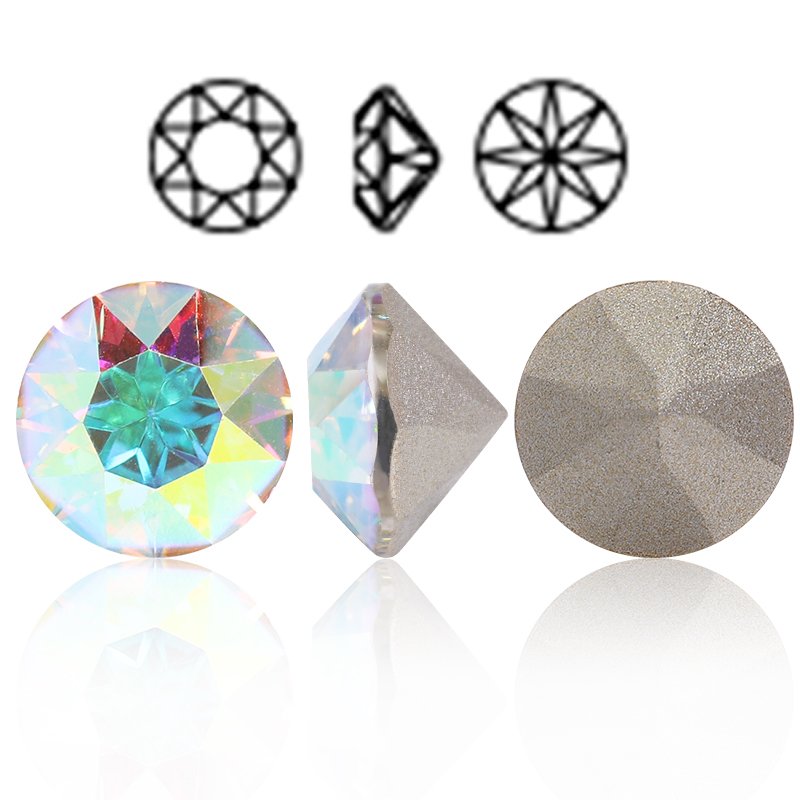 Xichuan High Quality K9 Xirius Shapes Pointback Rhinestones Glue On Loose Crystal Stones Nail Art Decoration