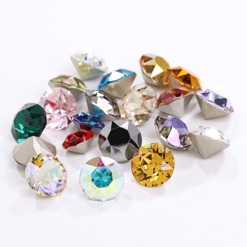 Xichuan High Quality K9 Xirius Shapes Pointback Rhinestones Glue On Loose Crystal Stones Nail Art Decoration