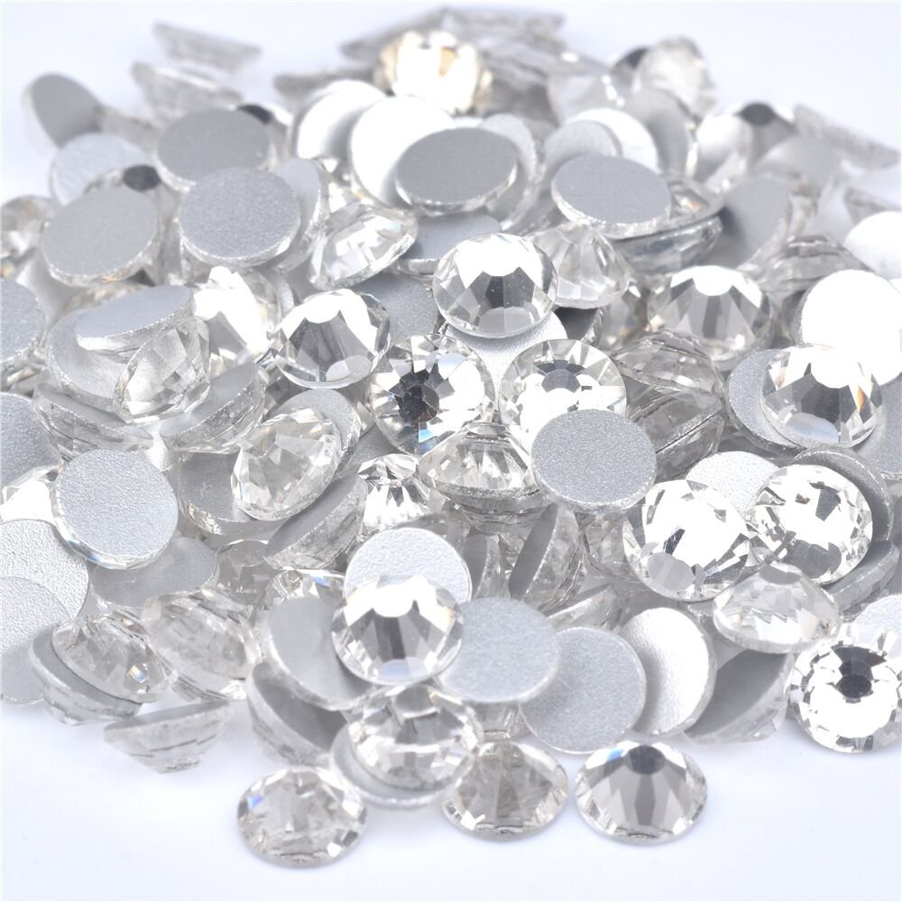 Blinginbox Wholesale 2080 Quality Flat Back Stones Women Shoes Rhinestone Crystals SS30 Non-hotfix Glass Used Shoes 2 Bag