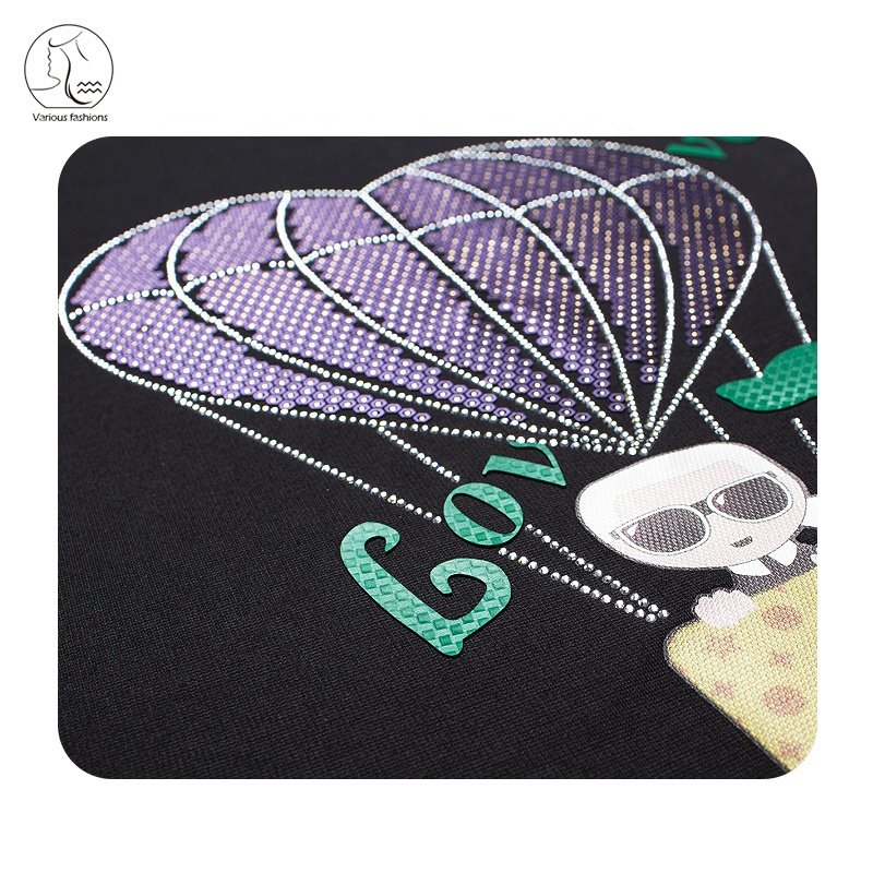 YunShang Wholesale Hot Fix Rhinestone Iron On hat Design Heat Transfer Motif for clothing