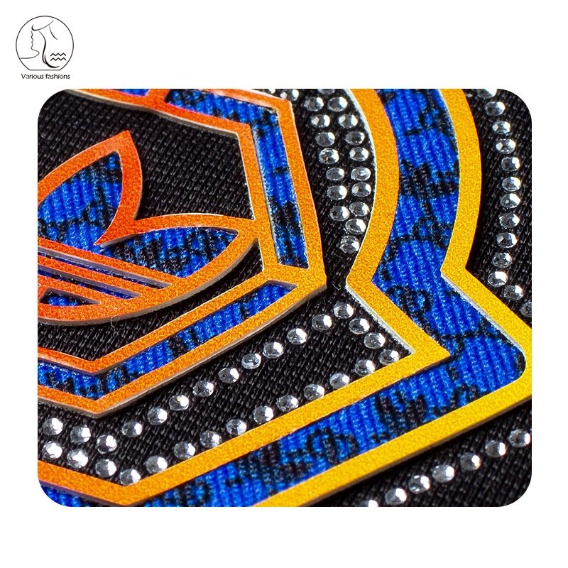 YunShang Wholesale Hot Fix Rhinestone Iron On hat Design Heat Transfer Motif for clothing