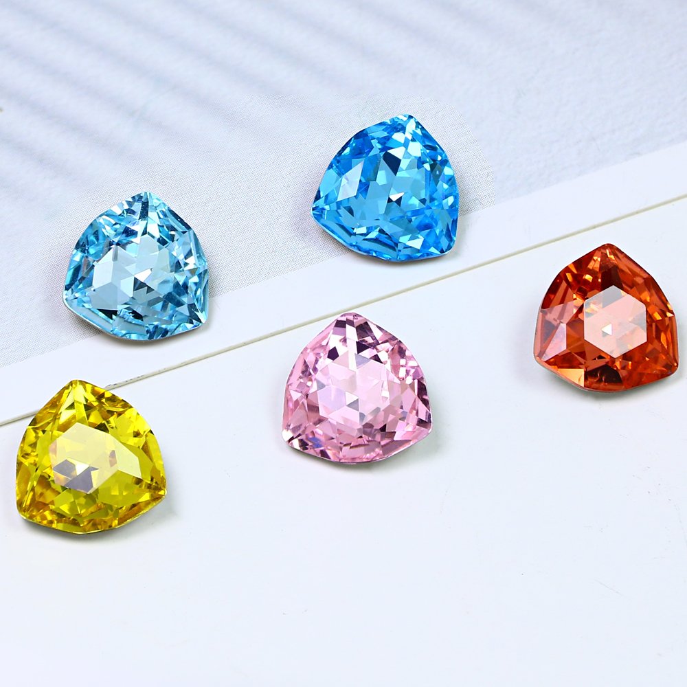 Crystal Fancy Stone point back K9 crystal rhinestones wholesale Triangle loose crystal beads For Jewelry making nail art