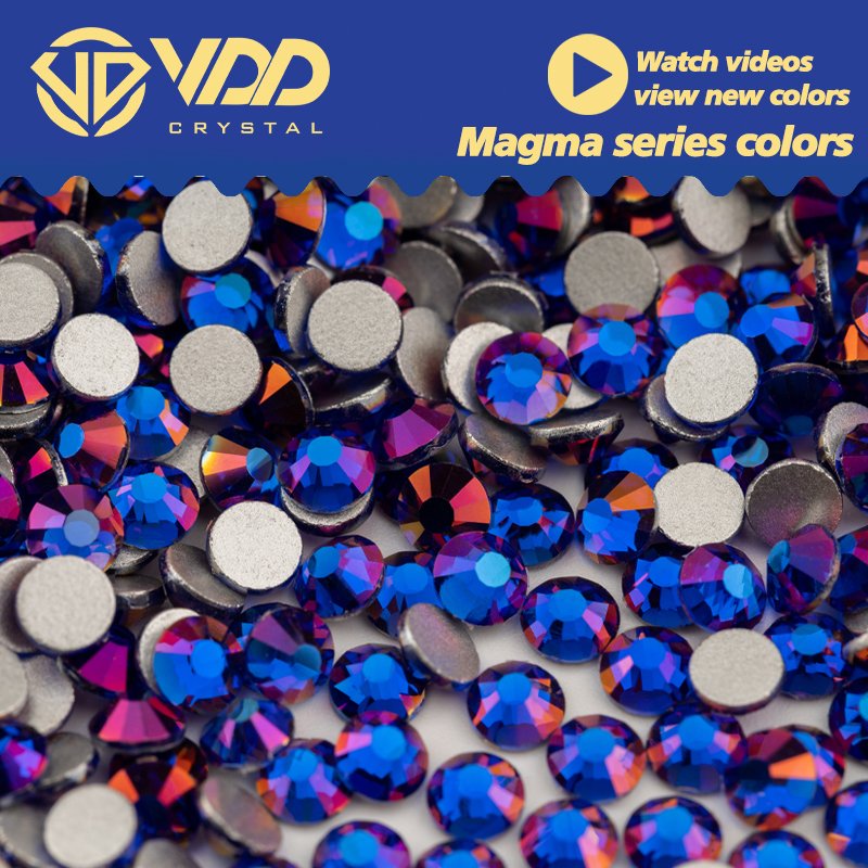 VDD 355 Magma-Sapphire SS6-SS30 Glass Rhinestones Crystal Flatback Glitter Stones Diamond For Nail Art DIY Crafts Decorations