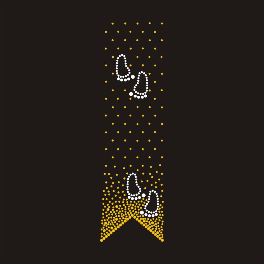 custom fashion cheer bow strip hot fix rhinestone transfer