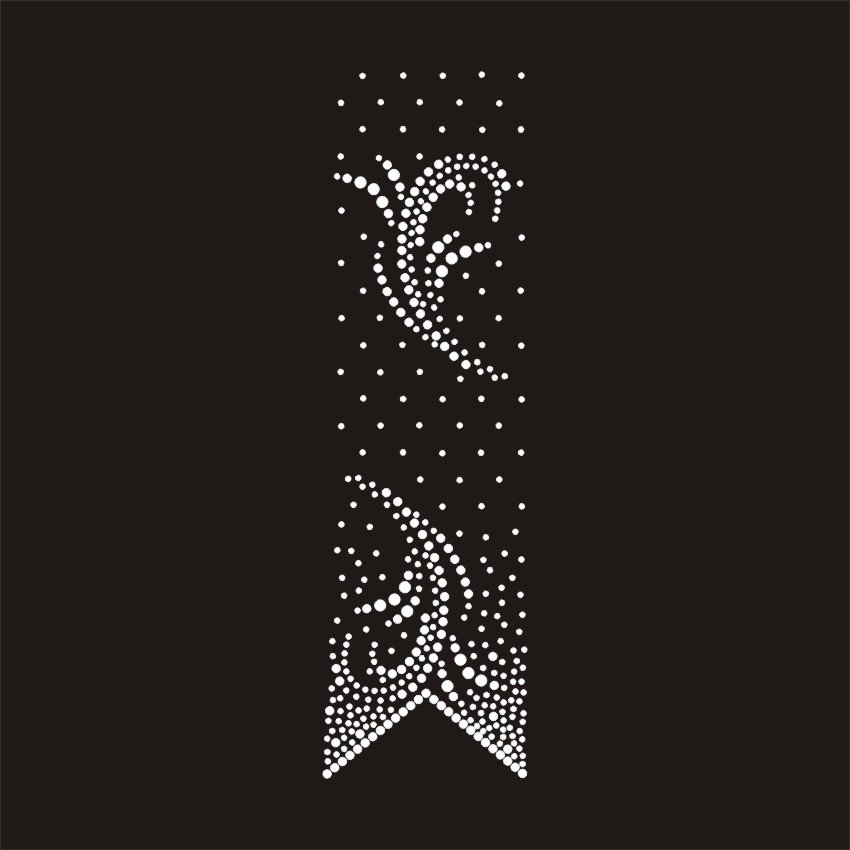 custom fashion cheer bow strip hot fix rhinestone transfer