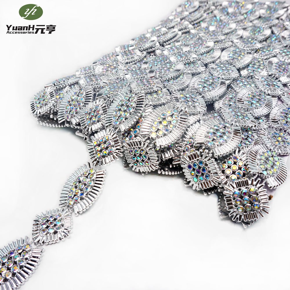 Wholesale 20mm Crystal Rhinestone Chain Trimming Bling Crystal Chain For Garments Accessory