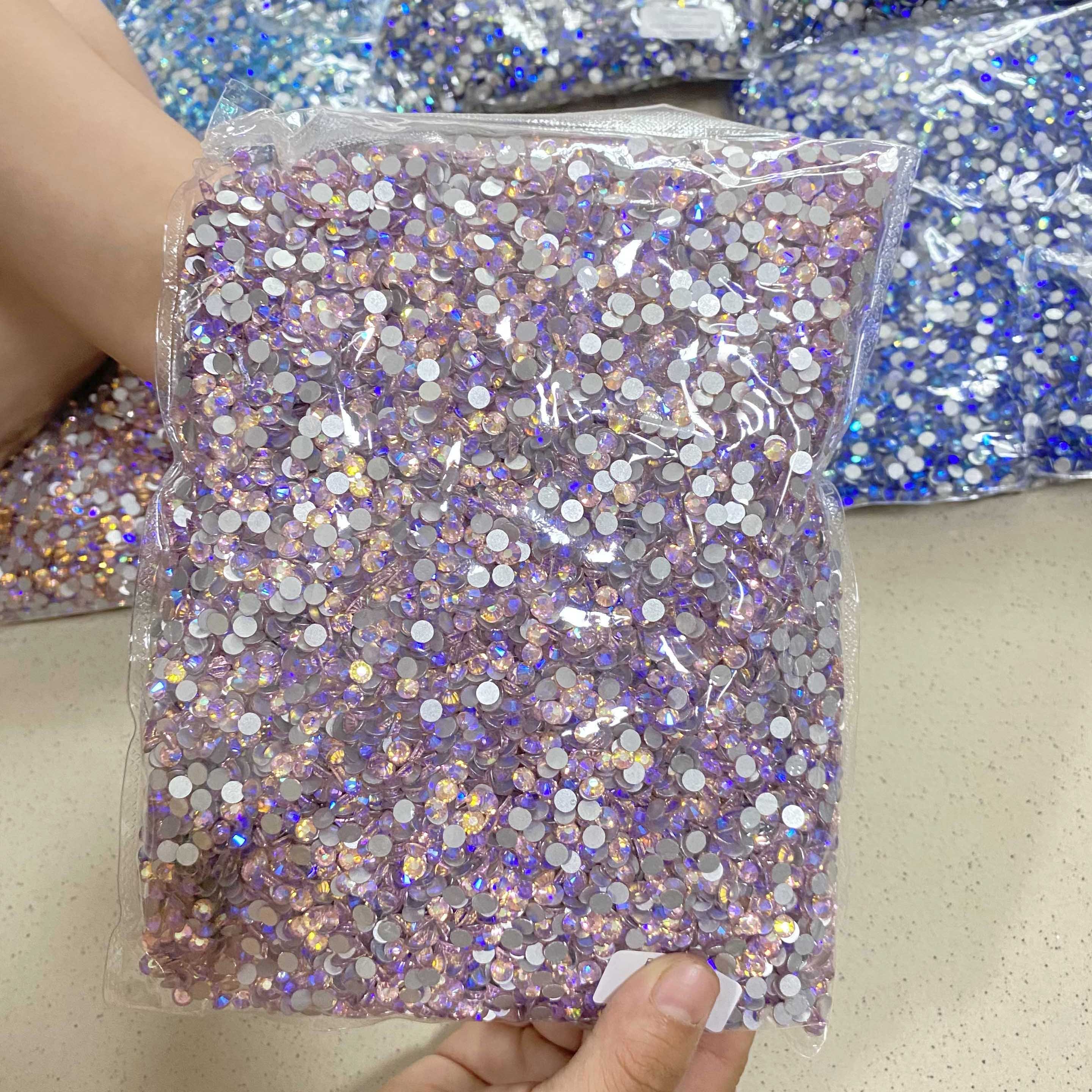 Whatstone SS6 SS8 SS10 SS12 SS16 SS20 Glass Flat Back Non Hotfix Rhinestones For Wedding Dress