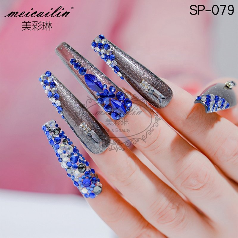 24 Colors 3D Glass Mixed Shape Nail Art Crystal Rhinestone Box Set For Nail Art Beauty DIY