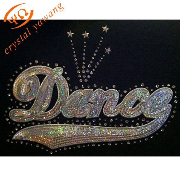 saint's rhinestone sequin appliques fashion patches for clothes