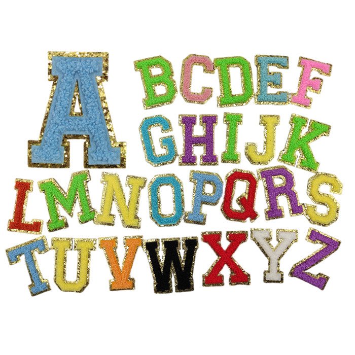 Custom Letter Patches 4.5cm Small Diamond Self-adhesive White Pearl Rhinestone Letter Patch