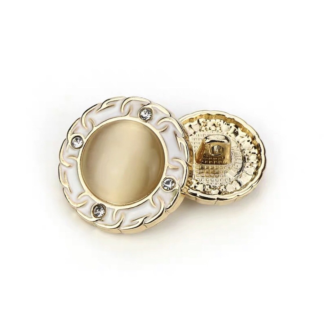 Hot Sale 18/20/24MM Luxury Gold Button For Clothes Garment Accessory Spring Snap Button Flower Crystal Rhinestone For Women