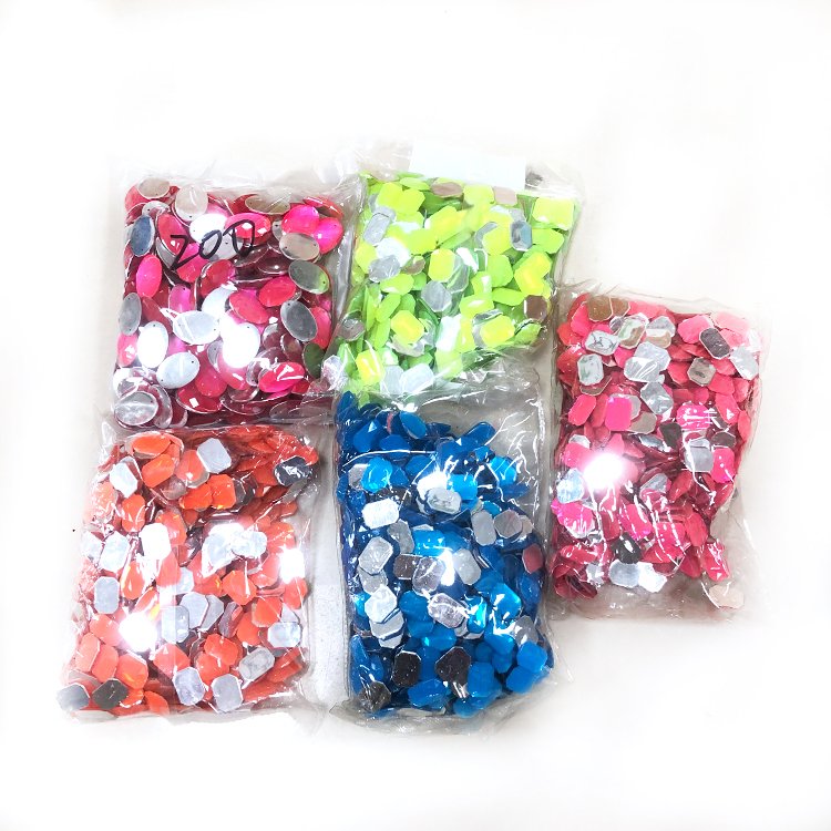 Barbados Crop Over Carnival loose rhinestones for bag Color Resin Stones neon orange acrylic stone neon yellow blue gemstones