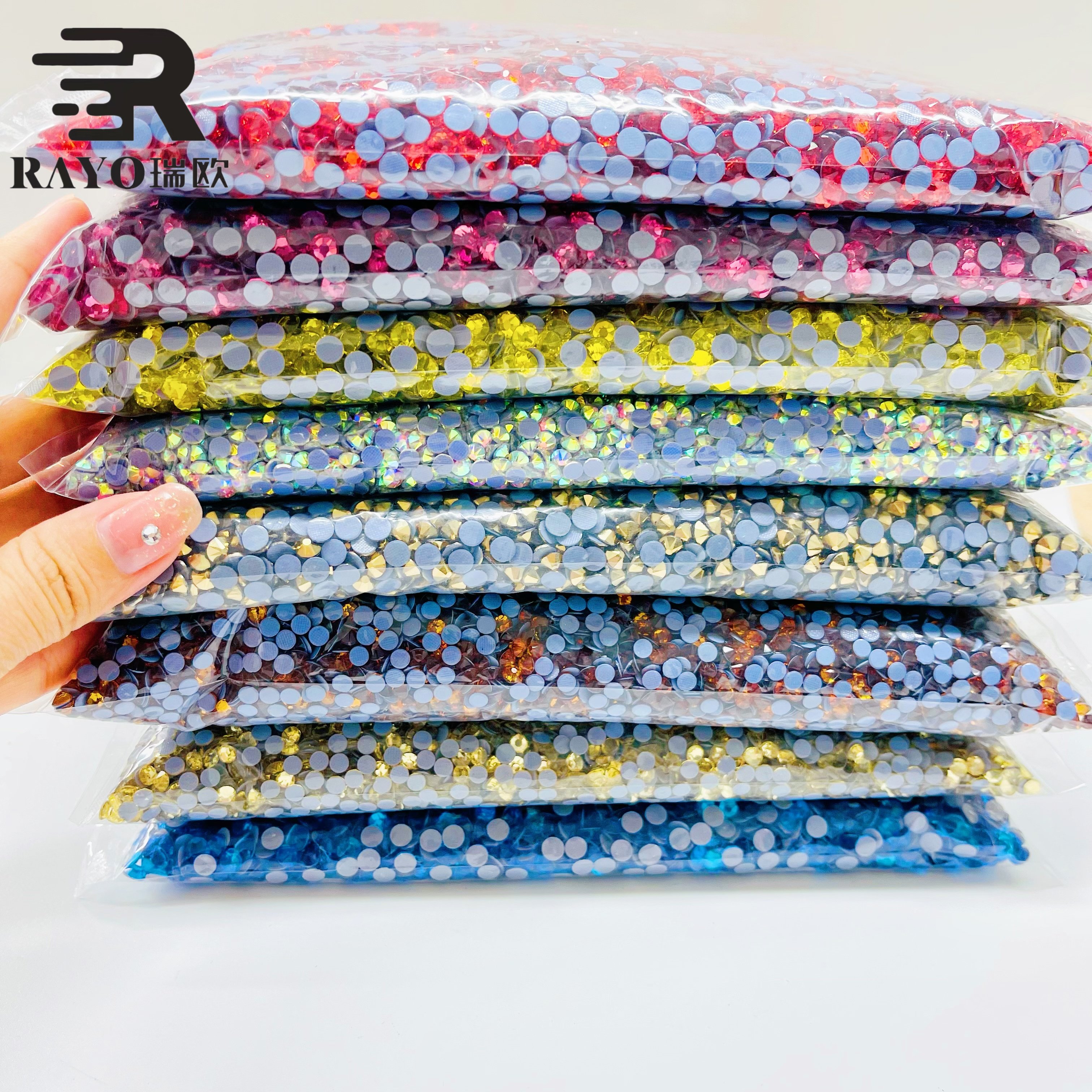 Flatback round 6mm Glass Rhinestones Loose Hotfix Rhinestones Shoes Garments Bags Nails Phones Nail Art-Glued Plastic Technique