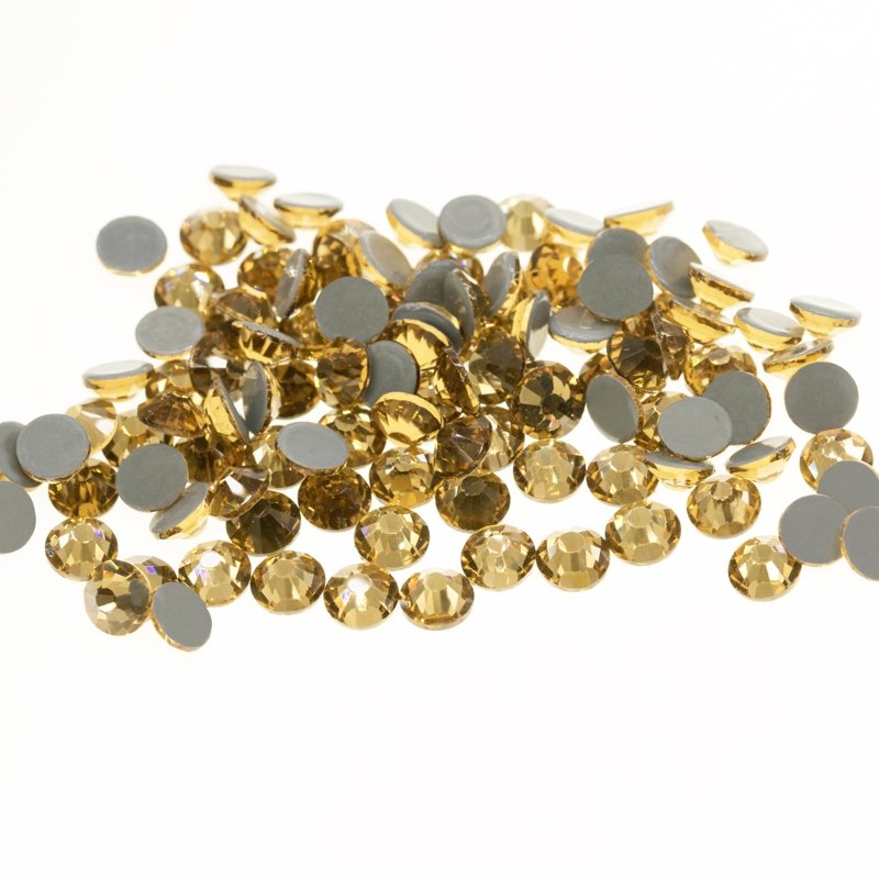 SS16/ SS20/SS30 Bling Strass Crystal Lt Col Topaz HotFix Loose Geymnastics Adhesive Glass Rhinestones