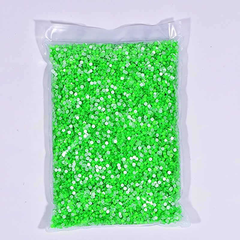 Oleeya Factory Wholesale New Neon Colorful Crystals Hotfix Rhinestones Flat back Decoration Stones For Garment Accessories