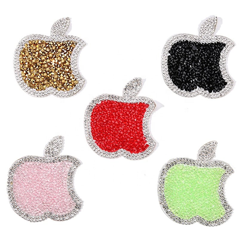 Custom Letter Rhinestone Transfer Applique Self Adhesive Letters Iron on Patches Handmade Letter Patches For Clothing