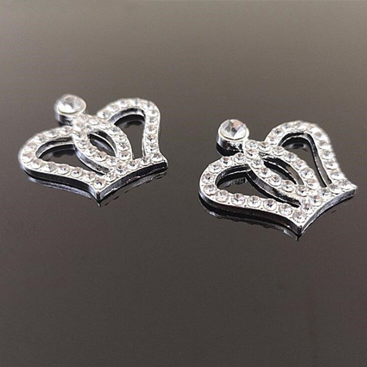 Crowns Metal Crown Wedding for Shell Cellphone Making and Phone Tiny Decoration Accessory Button Rhinestone Crystal Flatback