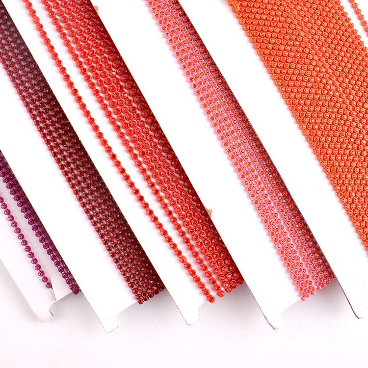 JC crystal Factory Direct Sell SS6 SS8 Rhinestone banding , garment accessories plastic banding crystal rhinestone trim chain