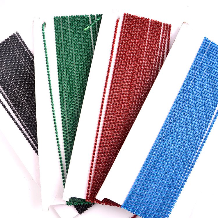 JC crystal Factory Direct Sell SS6 SS8 Rhinestone banding , garment accessories plastic banding crystal rhinestone trim chain