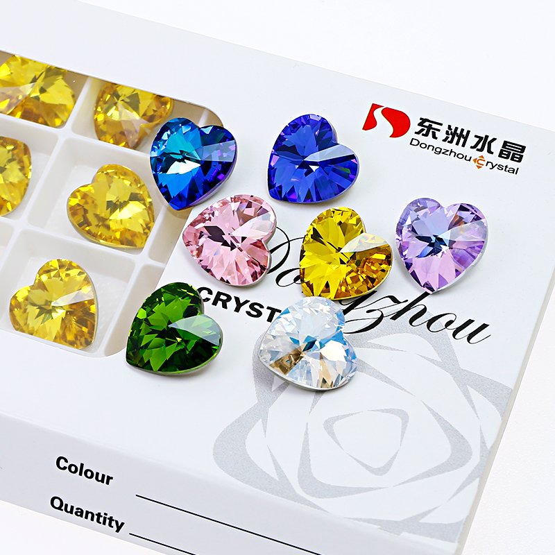 3145 Heart Shape crystal rhinestone beads point back K9 crystal fancy stone wholesale beads for Jewelry making nail rhinestones