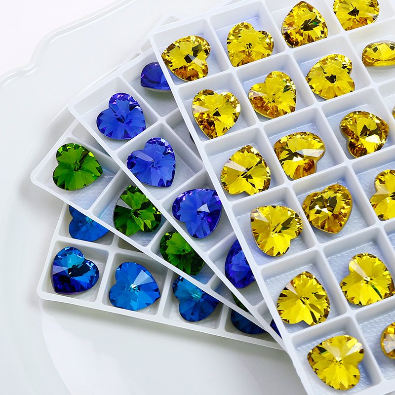 3145 Heart Shape crystal rhinestone beads point back K9 crystal fancy stone wholesale beads for Jewelry making nail rhinestones