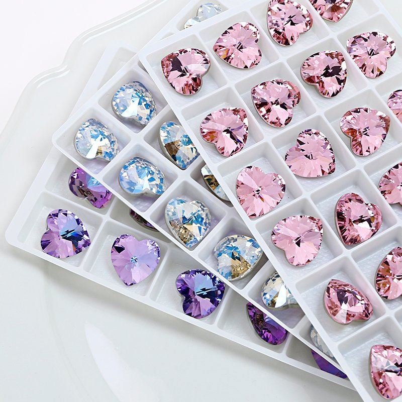 3145 Heart Shape crystal rhinestone beads point back K9 crystal fancy stone wholesale beads for Jewelry making nail rhinestones