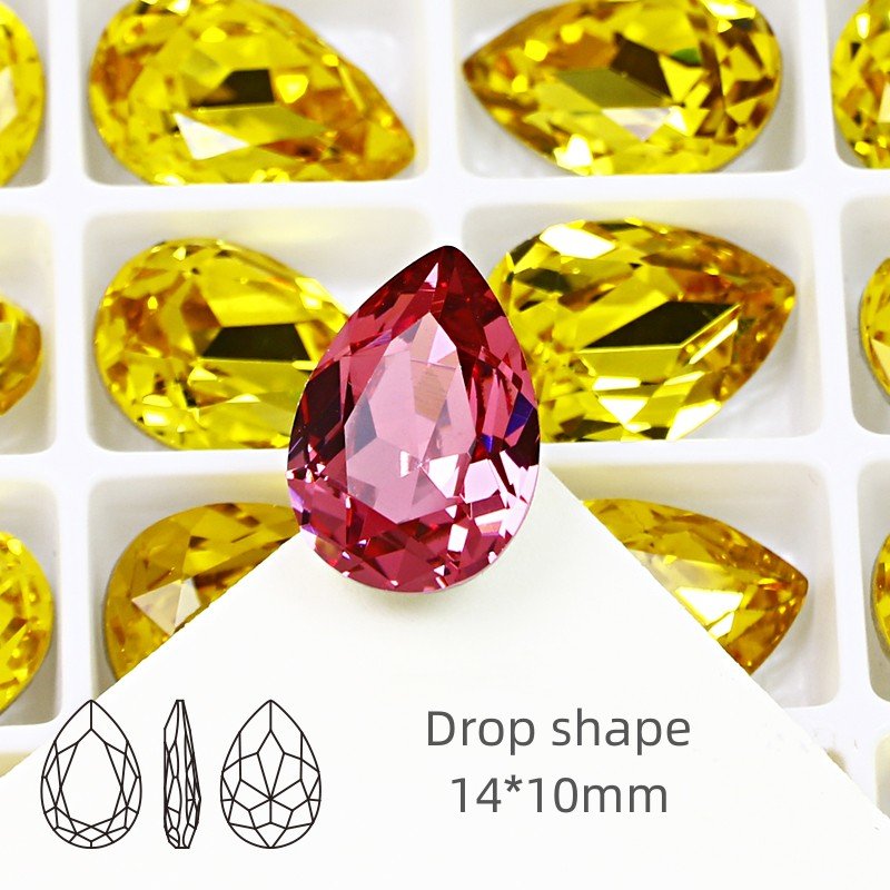 Waterdrop rhinestones Pointed Back K9 Crystal fancy stone wholesale loose crystal beads for jewelry nail art diy accessories