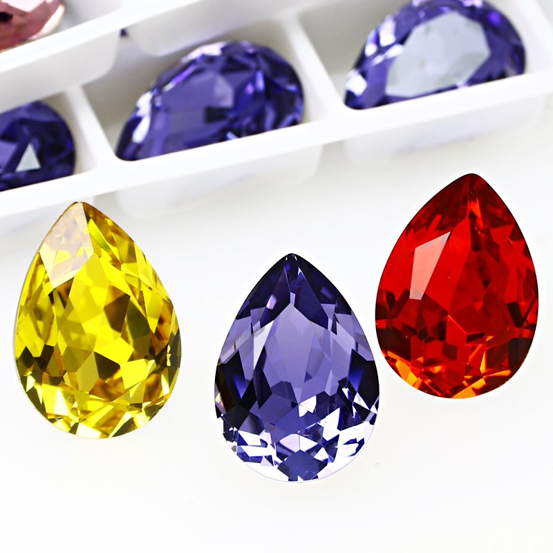 Waterdrop rhinestones Pointed Back K9 Crystal fancy stone wholesale loose crystal beads for jewelry nail art diy accessories