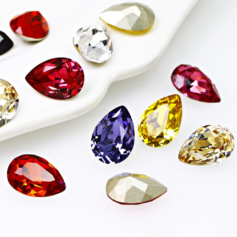 Waterdrop rhinestones Pointed Back K9 Crystal fancy stone wholesale loose crystal beads for jewelry nail art diy accessories