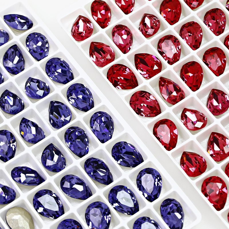 Waterdrop rhinestones Pointed Back K9 Crystal fancy stone wholesale loose crystal beads for jewelry nail art diy accessories