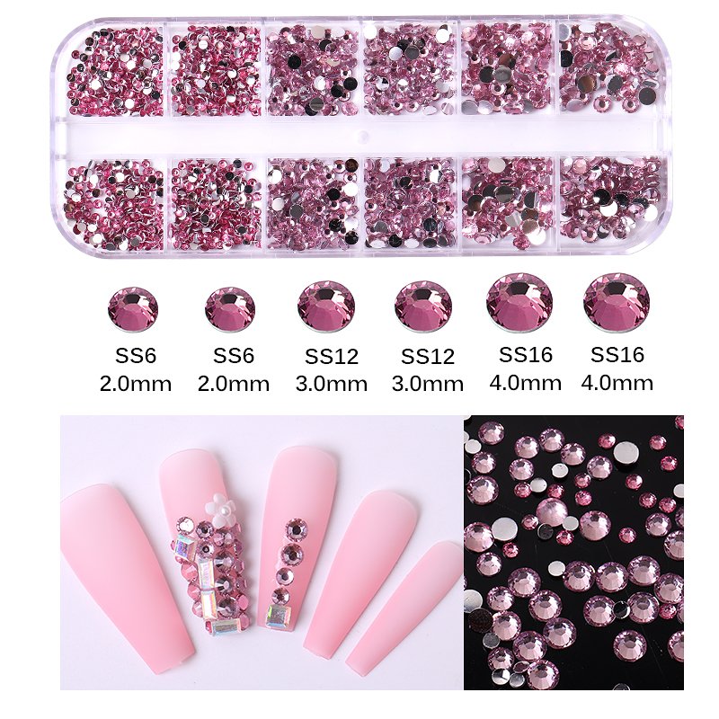 Mixed Sizes Gorgeous Crystal Ab Rhinestones Nail Art Crystal 3d Glitter Glass Diamond Nail stones