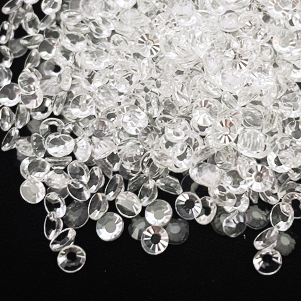 Diamond Transparent Wholesale Glitter Glass Crystal Non Hotfix Rhinestone Flatback Eco-friendly Silver 2 Bags Stone Rhinestones