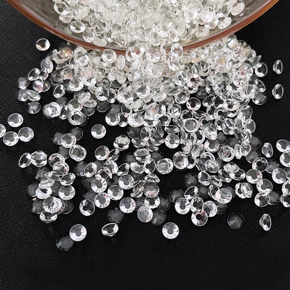 Diamond Transparent Wholesale Glitter Glass Crystal Non Hotfix Rhinestone Flatback Eco-friendly Silver 2 Bags Stone Rhinestones