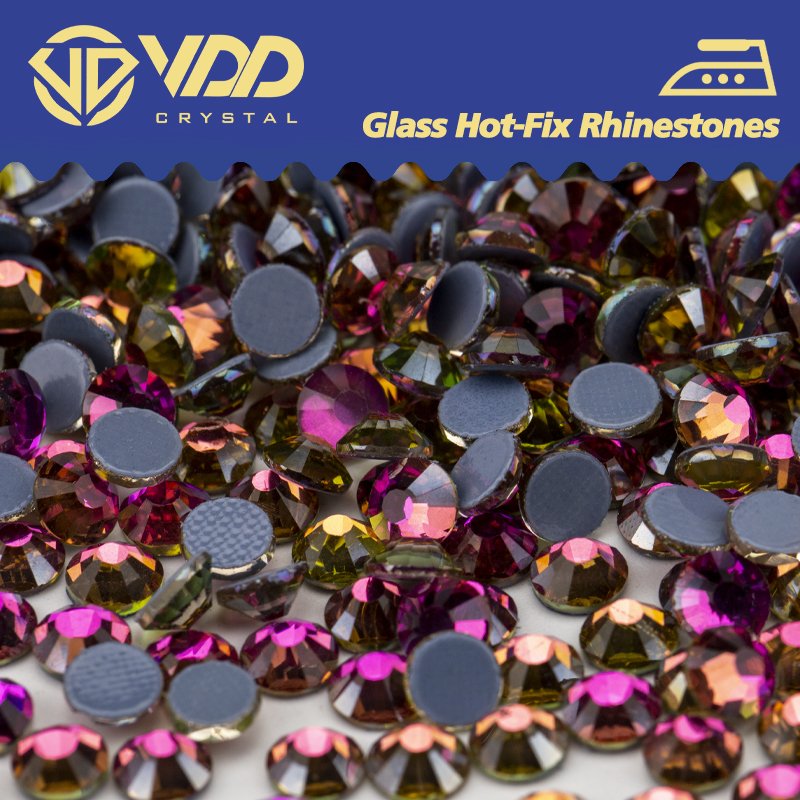 VDD 038 Rose Flare High Quality Hot-Fix Glass Rhinestone Crystal Flatback Strass Stones DIY Garment Decoration Wedding Dress