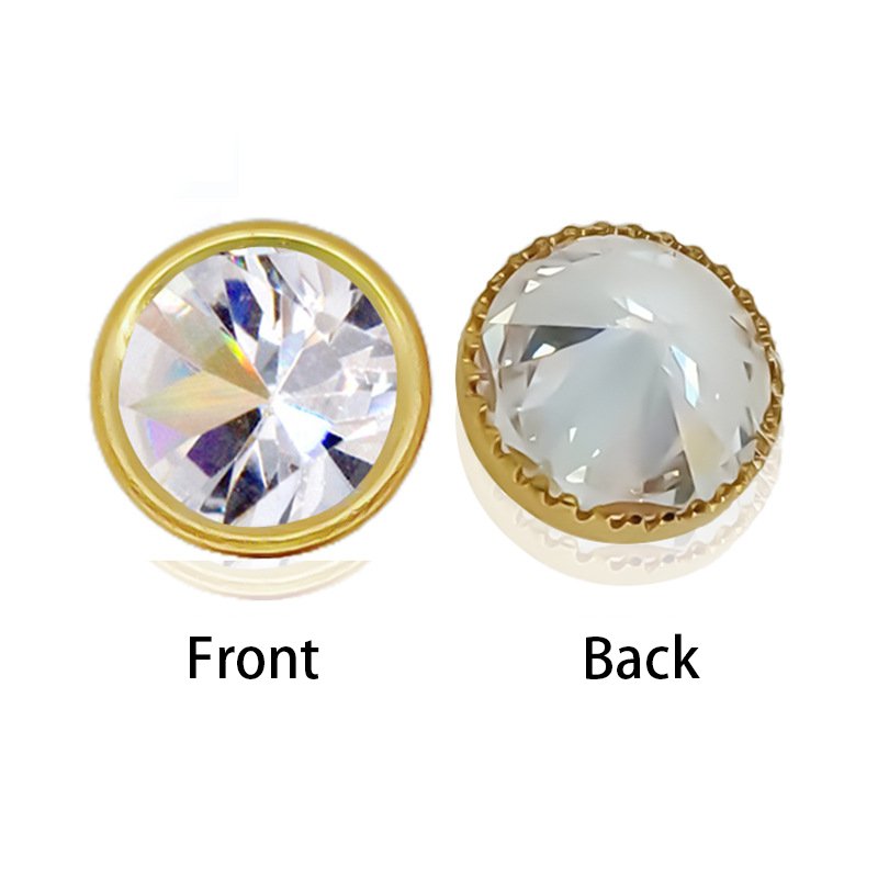 Glass Rhinestone Loose Sew Buttons Shoes Dress Decoration Accessories copper Claw Setting
