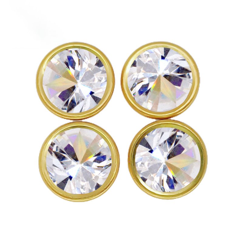 Glass Rhinestone Loose Sew Buttons Shoes Dress Decoration Accessories copper Claw Setting