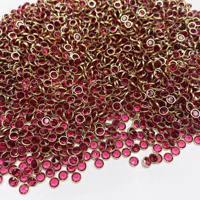 Glass Rhinestone Loose Sew Buttons Shoes Dress Decoration Accessories copper Claw Setting