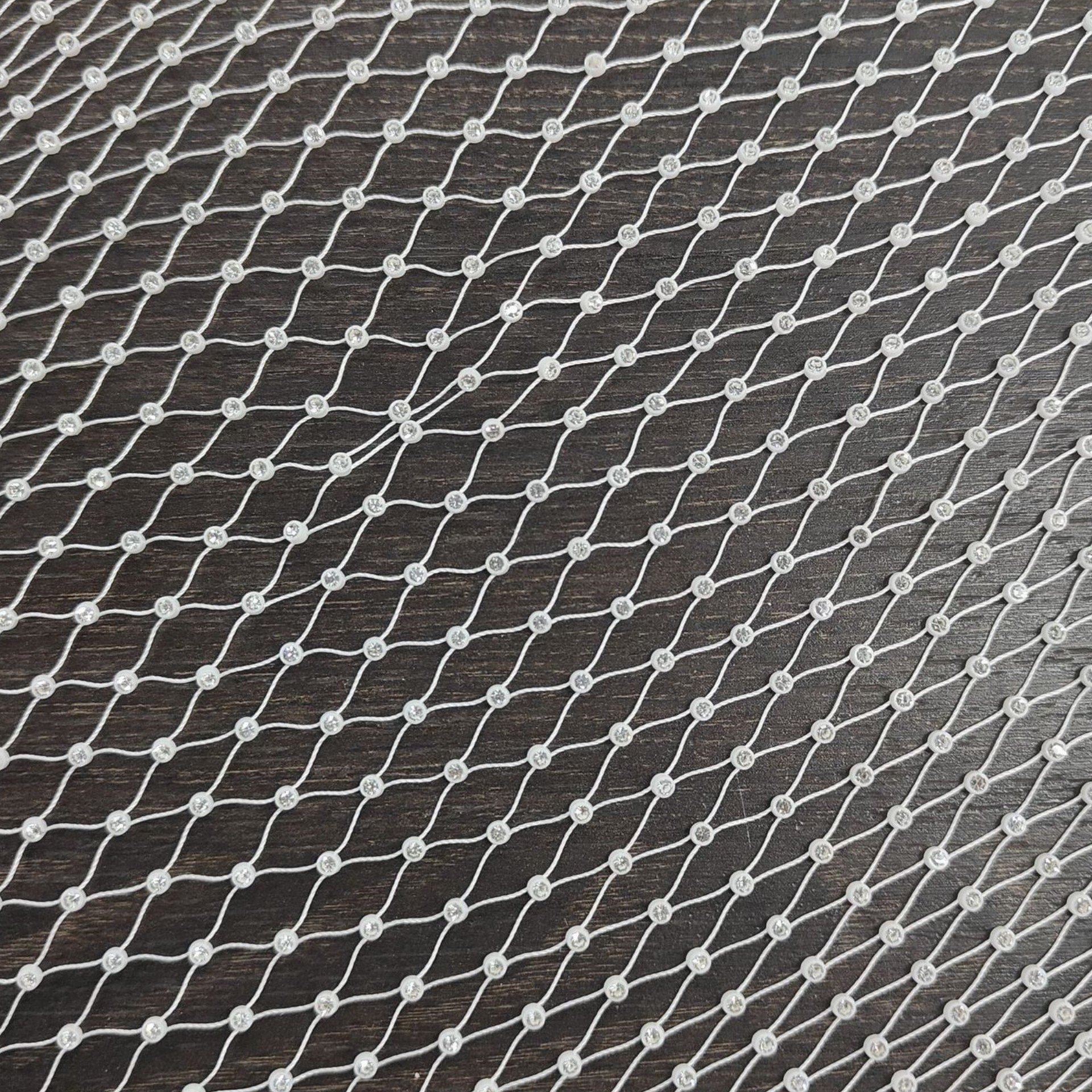 Factory Wholesale Elastic Stretch Fishing Net Rhinestone Mesh Fabric Glass Rhinestone For Decoration