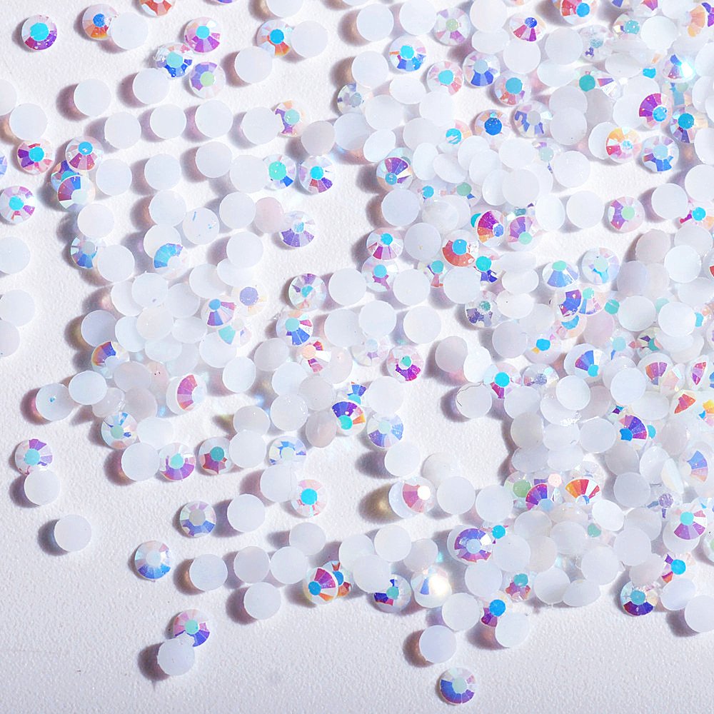 10000-100000PCS 2MM--6MM Resin Jelly AB 3D Glitter Crystal Round Flatback Rhinestones Strass for Shoes Nail Rhinestones Glue on