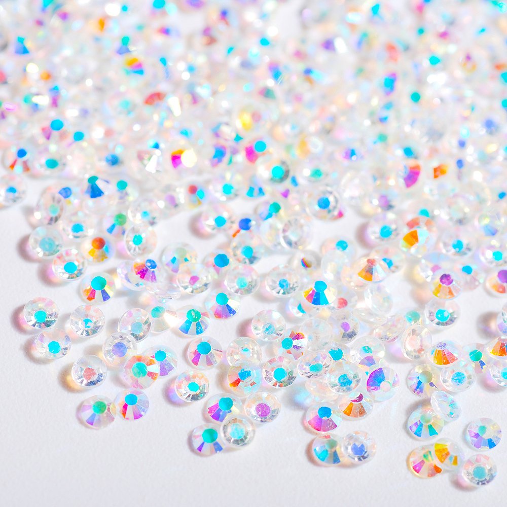 10000-100000PCS 2MM--6MM Resin Jelly AB 3D Glitter Crystal Round Flatback Rhinestones Strass for Shoes Nail Rhinestones Glue on
